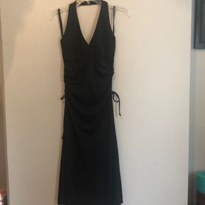 Black halter dress